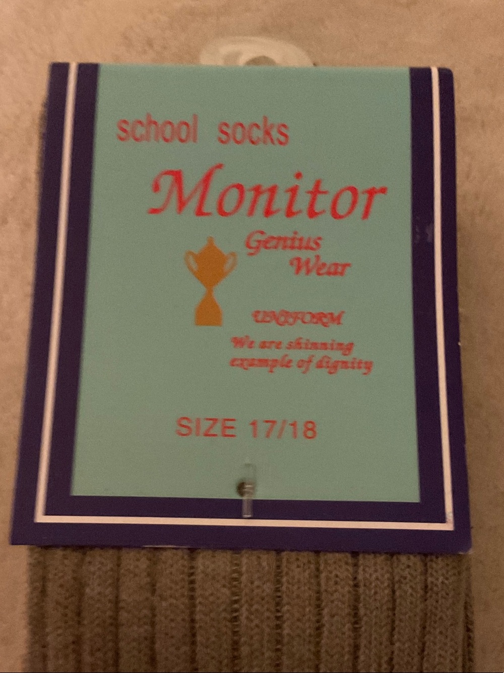 Kids Ribbed School Socks - Gray - Picture 2 of 5